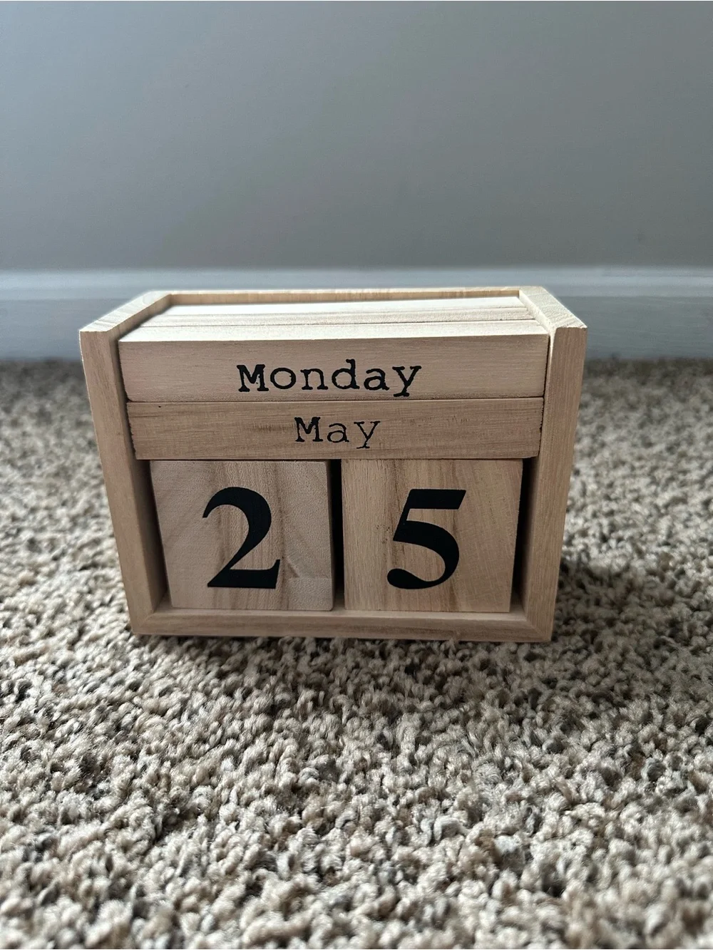 Bloomingville Perpetual Calendar Wooden Block Set